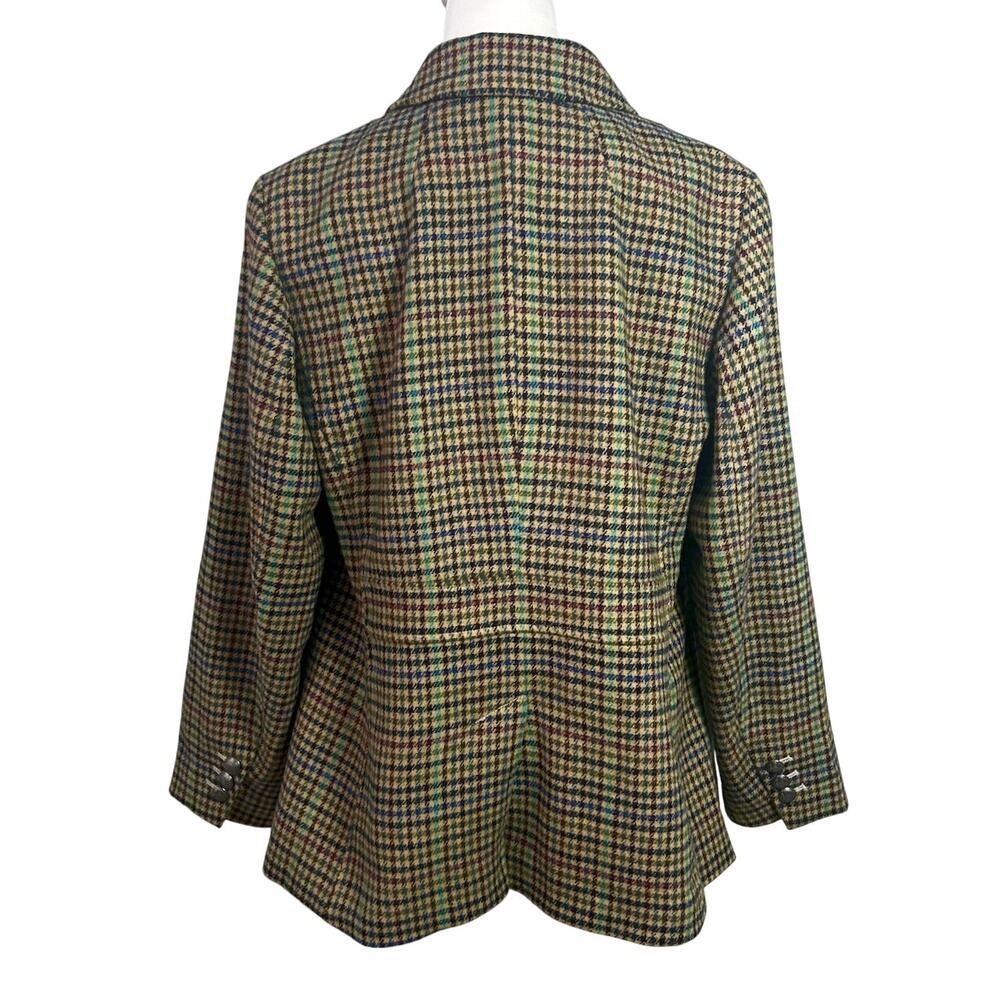 Vintage Talbots Wool Plaid Tweed Blazer Light Academia Classic Heritage 14 W - Picture 4 of 11